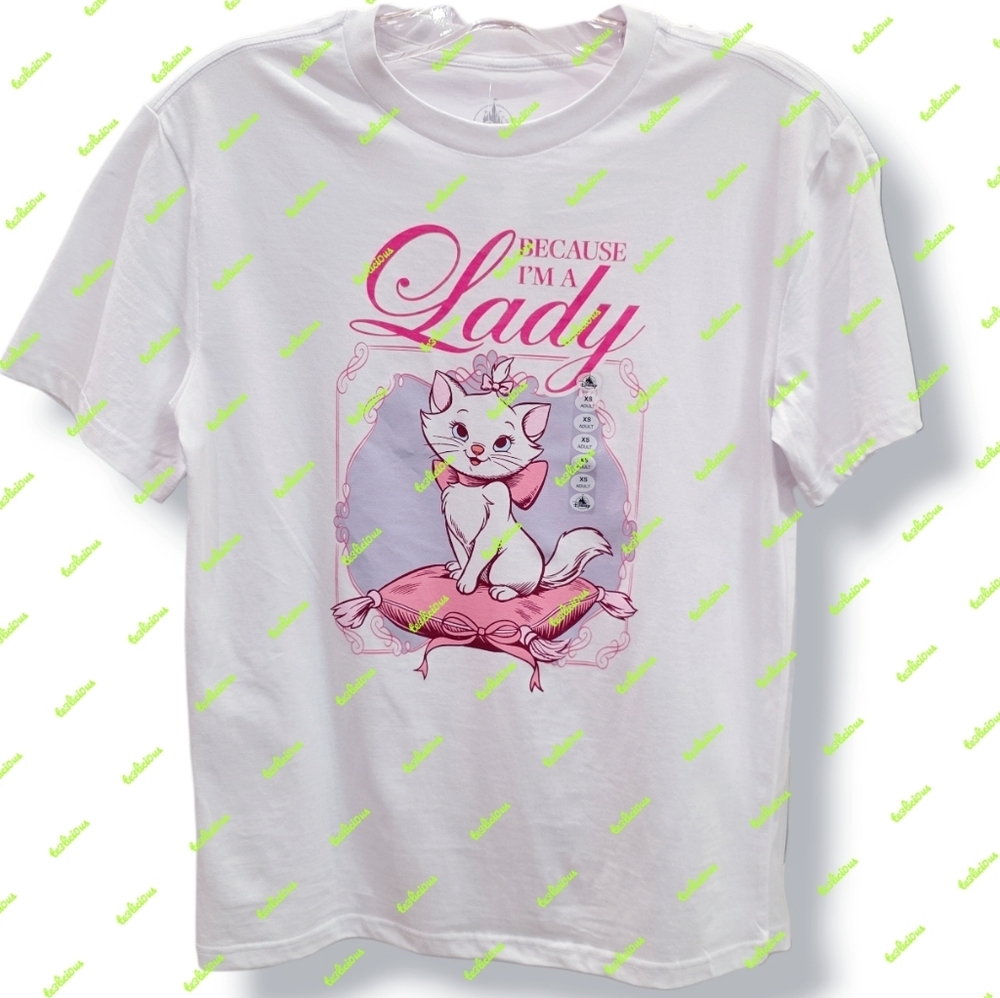 DISNEY PARKS ARISTOCATS MARIE *BECAUSE I'M A LADY T-SHIRT